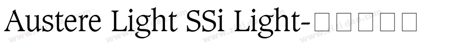 Austere Light SSi Light字体转换